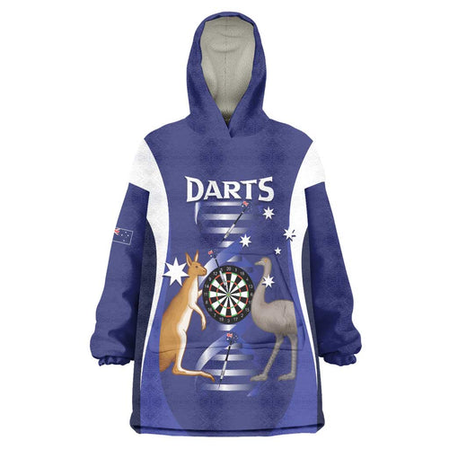 Personalised Australia Darts Wearable Blanket Hoodie Aussie Its In My DNA Flag Color - Aussie Hoodie