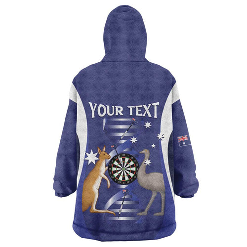 Personalised Australia Darts Wearable Blanket Hoodie Aussie Its In My DNA Flag Color - Aussie Hoodie