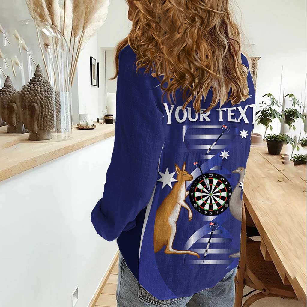 Personalised Australia Darts Women Casual Shirt Aussie Its In My DNA Flag Color - Aussie Hoodie