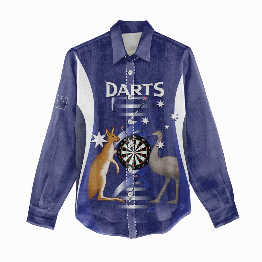 Personalised Australia Darts Women Casual Shirt Aussie Its In My DNA Flag Color - Aussie Hoodie