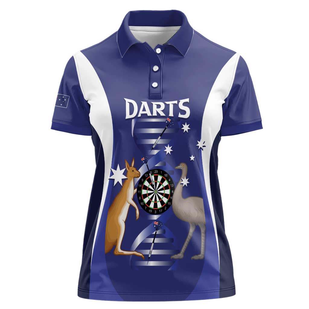 Personalised Australia Darts Women Polo Shirt Aussie Its In My DNA Flag Color - Aussie Hoodie
