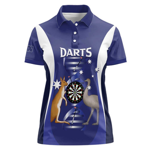 Personalised Australia Darts Women Polo Shirt Aussie Its In My DNA Flag Color - Aussie Hoodie