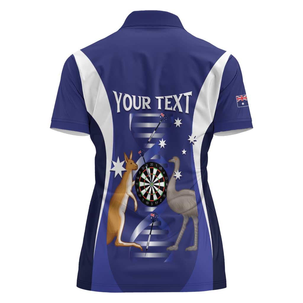 Personalised Australia Darts Women Polo Shirt Aussie Its In My DNA Flag Color - Aussie Hoodie