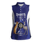 Personalised Australia Darts Women Sleeveless Polo Shirt Aussie Its In My DNA Flag Color - Aussie Hoodie