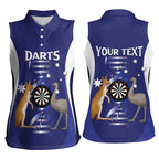 Personalised Australia Darts Women Sleeveless Polo Shirt Aussie Its In My DNA Flag Color - Aussie Hoodie