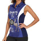 Personalised Australia Darts Women Sleeveless Polo Shirt Aussie Its In My DNA Flag Color - Aussie Hoodie