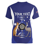 Personalised Australia Darts Women V-Neck T-Shirt Aussie Its In My DNA Flag Color - Aussie Hoodie