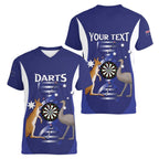 Personalised Australia Darts Women V-Neck T-Shirt Aussie Its In My DNA Flag Color - Aussie Hoodie