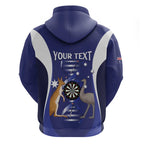 Personalised Australia Darts Zip Hoodie Aussie Its In My DNA Flag Color - Aussie Hoodie