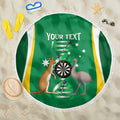 Personalised Australia Darts Beach Blanket Aussie Its In My DNA National Color - Aussie Hoodie