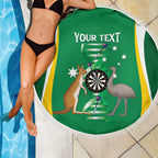Personalised Australia Darts Beach Blanket Aussie Its In My DNA National Color - Aussie Hoodie