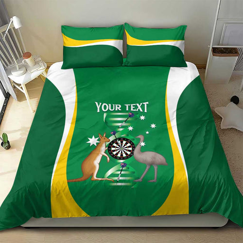 Personalised Australia Darts Bedding Set Aussie Its In My DNA National Color - Aussie Hoodie