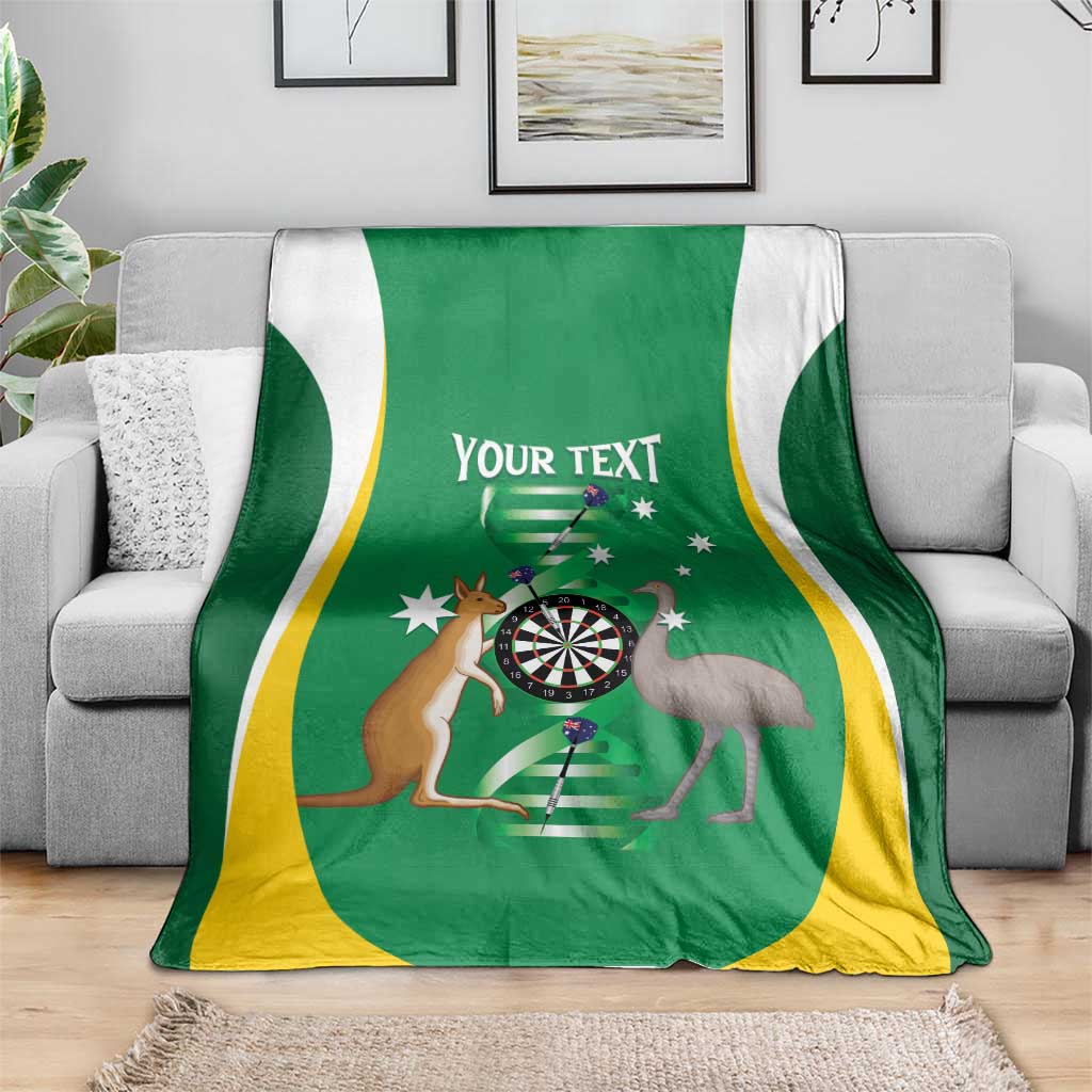 Personalised Australia Darts Blanket Aussie Its In My DNA National Color - Aussie Hoodie