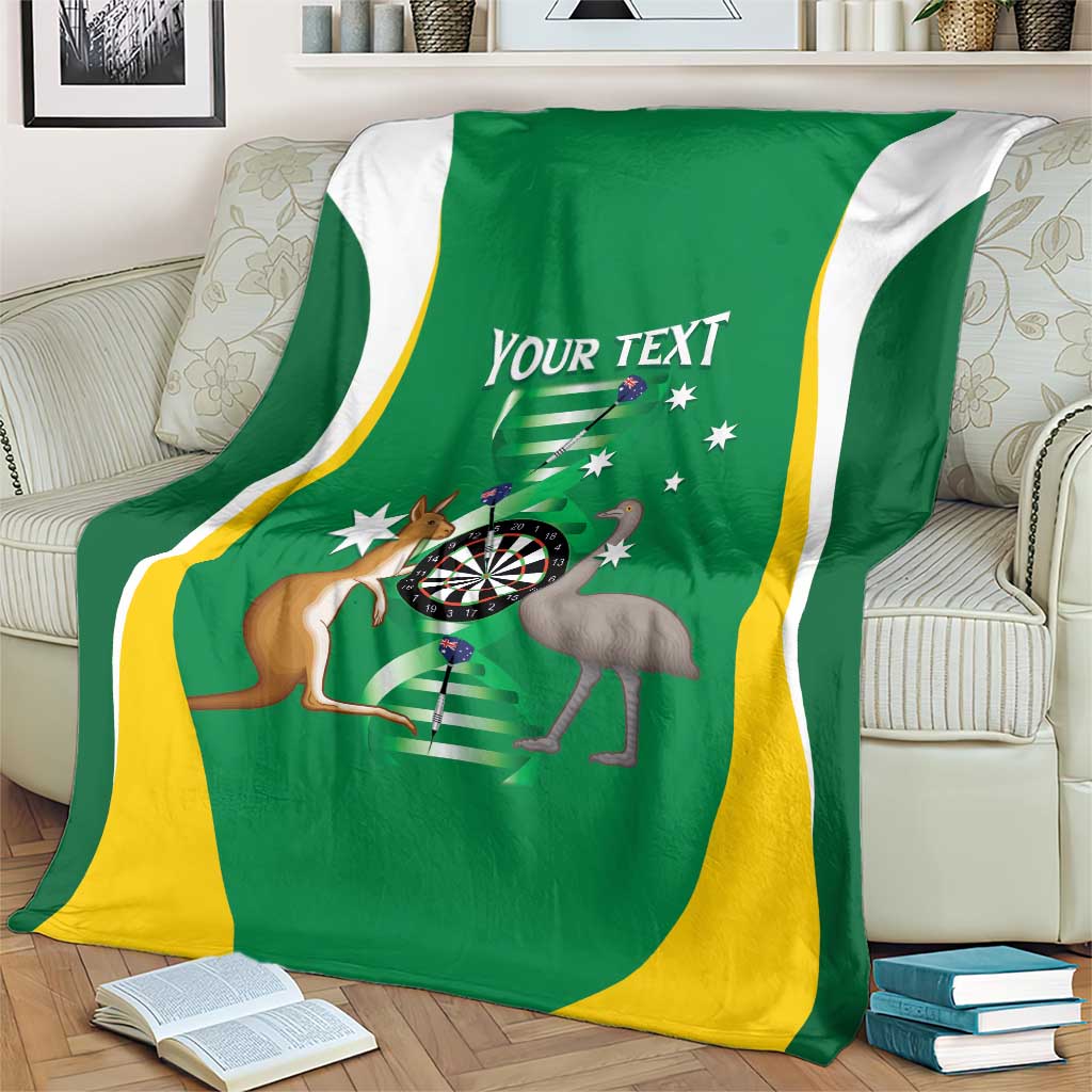 Personalised Australia Darts Blanket Aussie Its In My DNA National Color - Aussie Hoodie