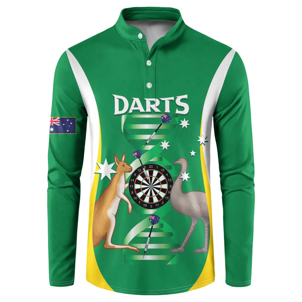 Personalised Australia Darts Button Sweatshirt Aussie Its In My DNA National Color - Aussie Hoodie
