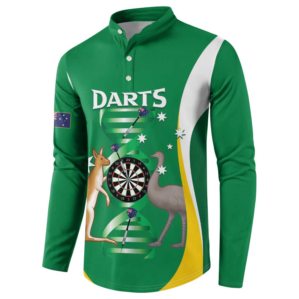 Personalised Australia Darts Button Sweatshirt Aussie Its In My DNA National Color - Aussie Hoodie