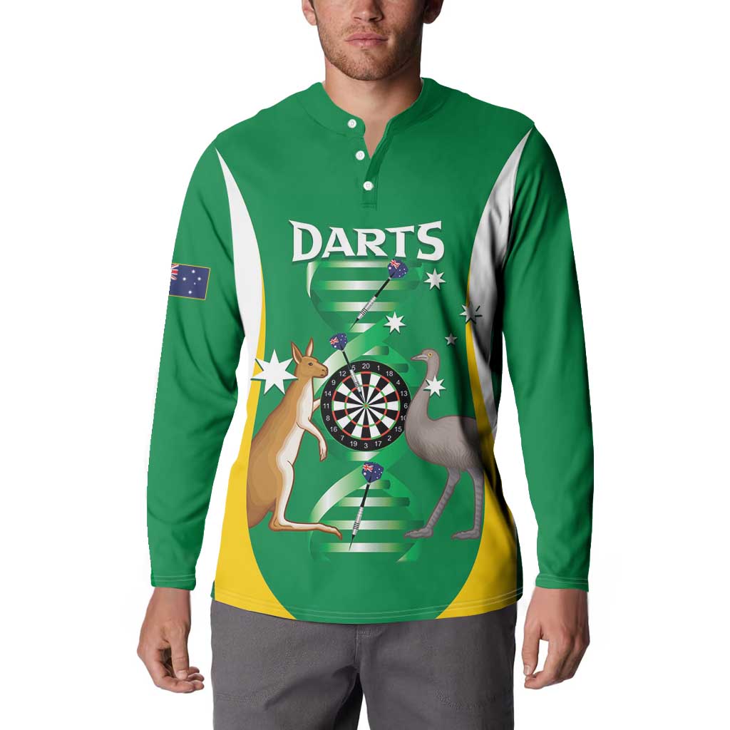 Personalised Australia Darts Button Sweatshirt Aussie Its In My DNA National Color - Aussie Hoodie
