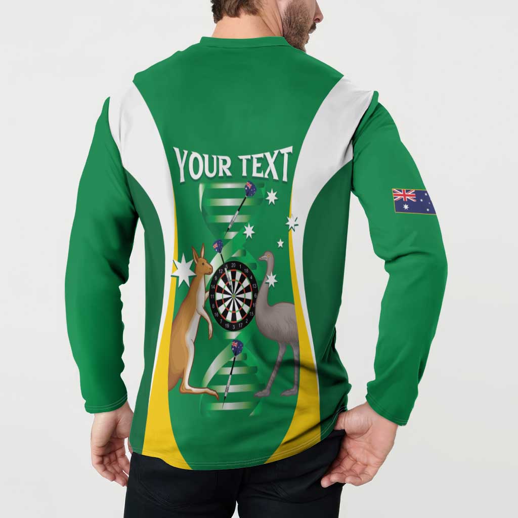 Personalised Australia Darts Button Sweatshirt Aussie Its In My DNA National Color - Aussie Hoodie