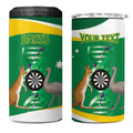 Personalised Australia Darts 4 in 1 Can Cooler Tumbler Aussie Its In My DNA National Color - Aussie Hoodie