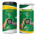 Personalised Australia Darts 4 in 1 Can Cooler Tumbler Aussie Its In My DNA National Color - Aussie Hoodie