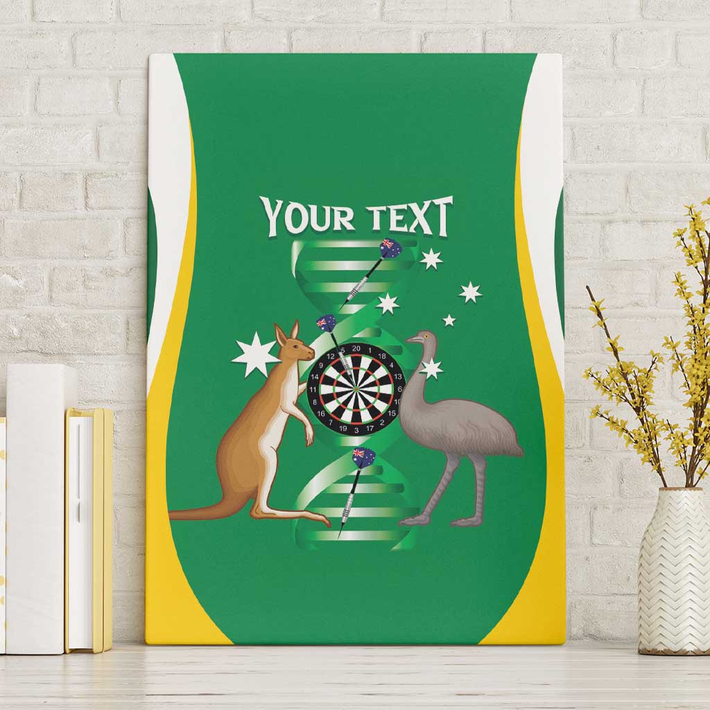 Personalised Australia Darts Canvas Wall Art Aussie Its In My DNA National Color - Aussie Hoodie