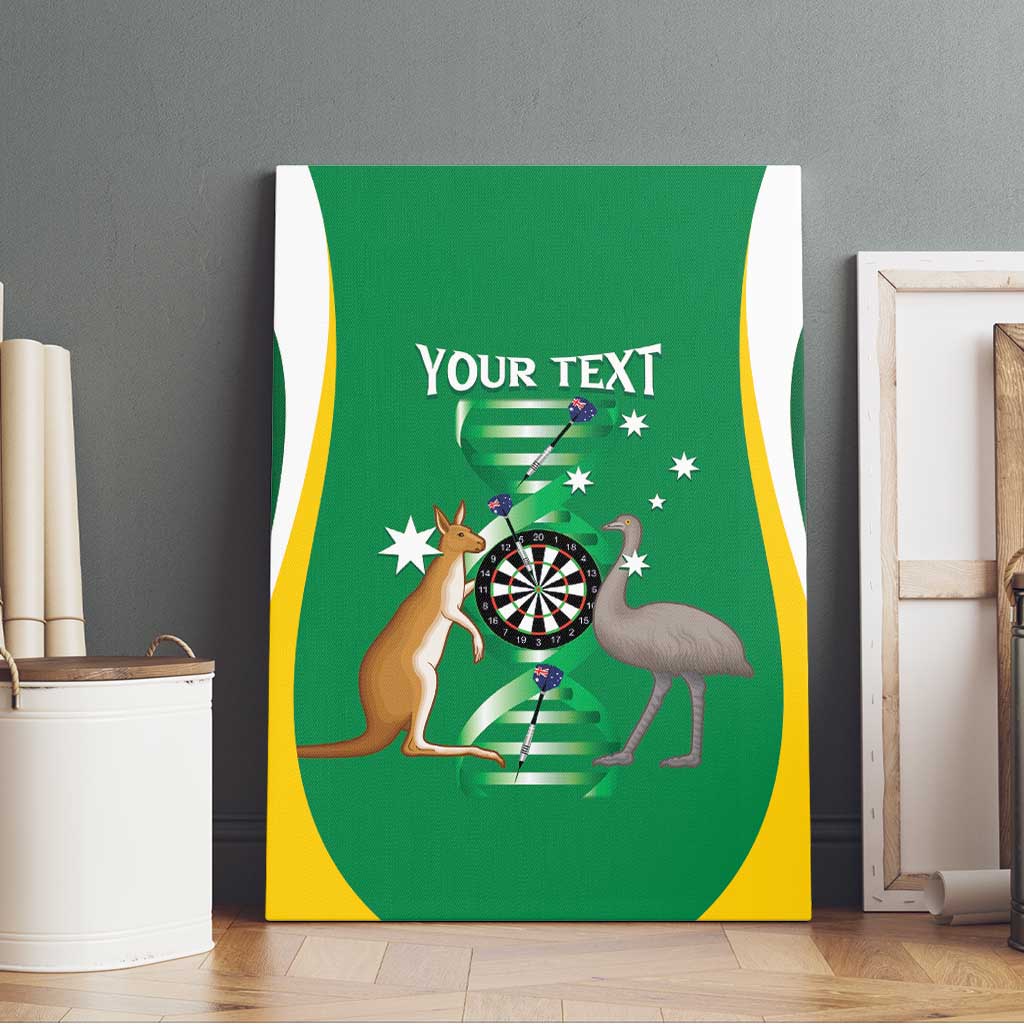 Personalised Australia Darts Canvas Wall Art Aussie Its In My DNA National Color - Aussie Hoodie