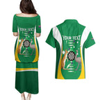 Personalised Australia Darts Couples Matching Puletasi and Hawaiian Shirt Aussie Its In My DNA National Color - Aussie Hoodie