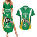 Personalised Australia Darts Couples Matching Summer Maxi Dress and Hawaiian Shirt Aussie Its In My DNA National Color - Aussie Hoodie
