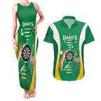 Personalised Australia Darts Couples Matching Tank Maxi Dress and Hawaiian Shirt Aussie Its In My DNA National Color - Aussie Hoodie