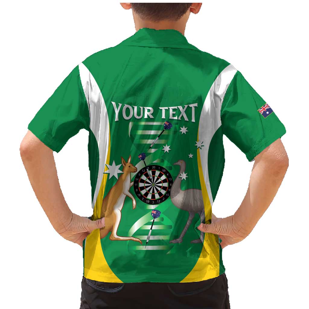 Personalised Australia Darts Family Matching Mermaid Dress and Hawaiian Shirt Aussie Its In My DNA National Color - Aussie Hoodie