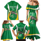 Personalised Australia Darts Family Matching Mermaid Dress and Hawaiian Shirt Aussie Its In My DNA National Color - Aussie Hoodie