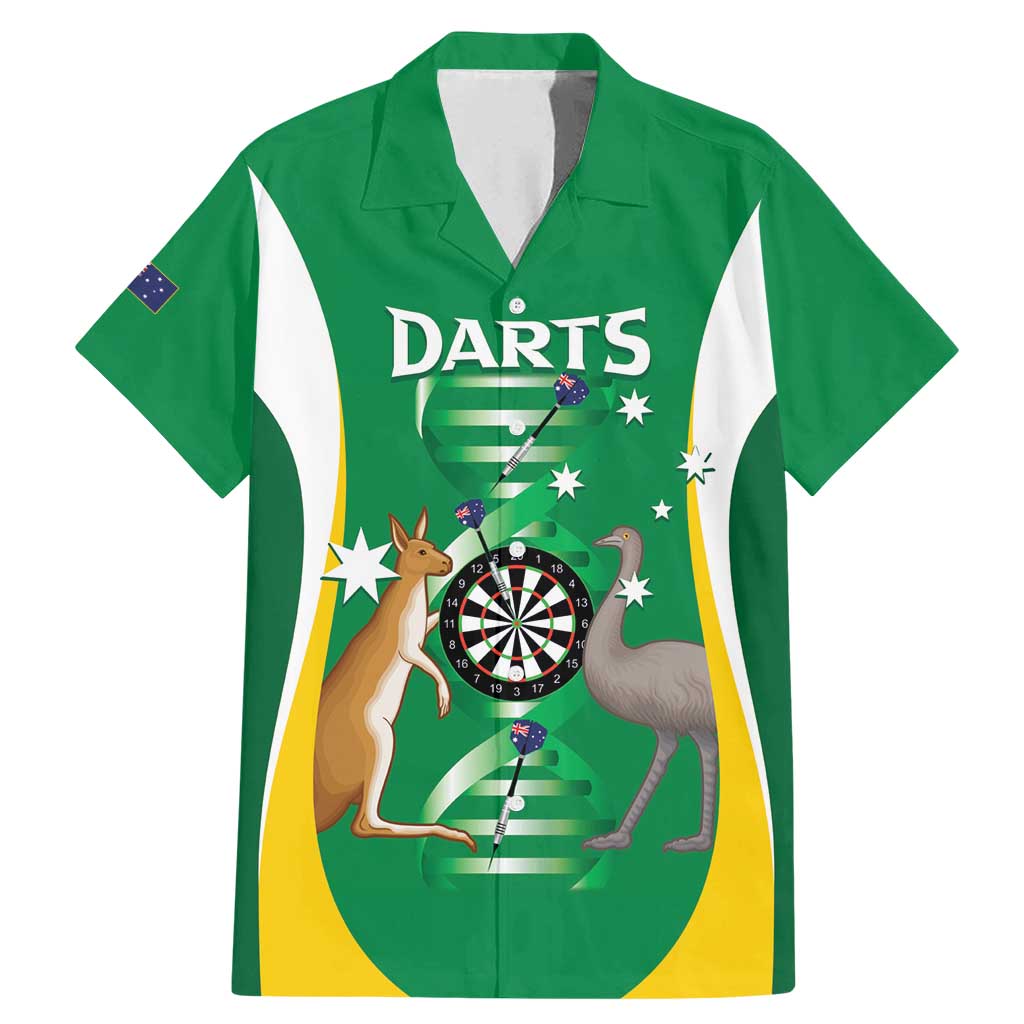 Personalised Australia Darts Family Matching Mermaid Dress and Hawaiian Shirt Aussie Its In My DNA National Color - Aussie Hoodie