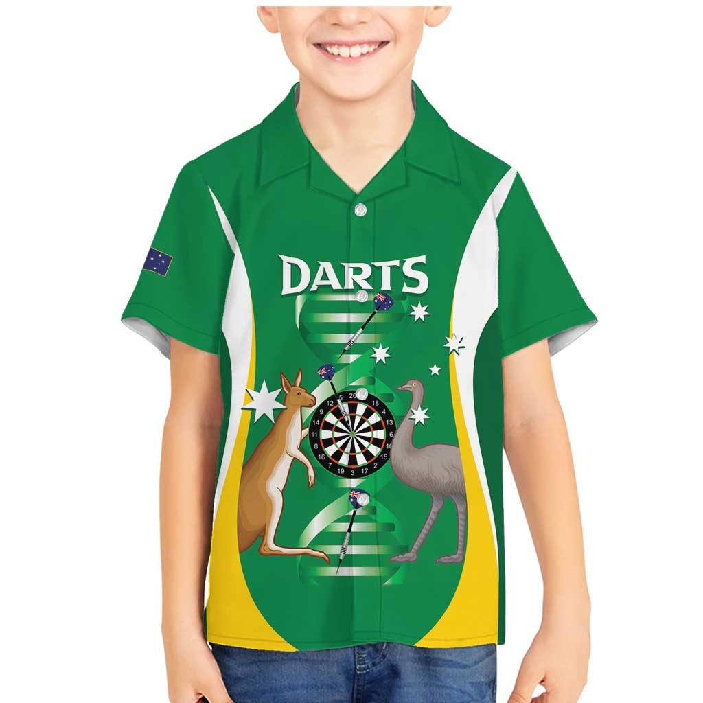 Personalised Australia Darts Family Matching Mermaid Dress and Hawaiian Shirt Aussie Its In My DNA National Color - Aussie Hoodie