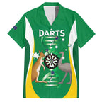 Personalised Australia Darts Family Matching Off The Shoulder Long Sleeve Dress and Hawaiian Shirt Aussie Its In My DNA National Color - Aussie Hoodie