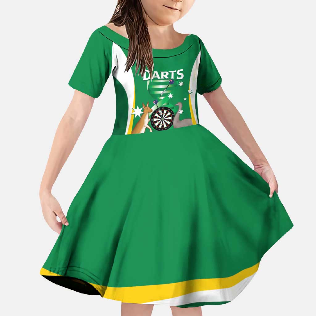 Personalised Australia Darts Family Matching Off Shoulder Maxi Dress and Hawaiian Shirt Aussie Its In My DNA National Color - Aussie Hoodie
