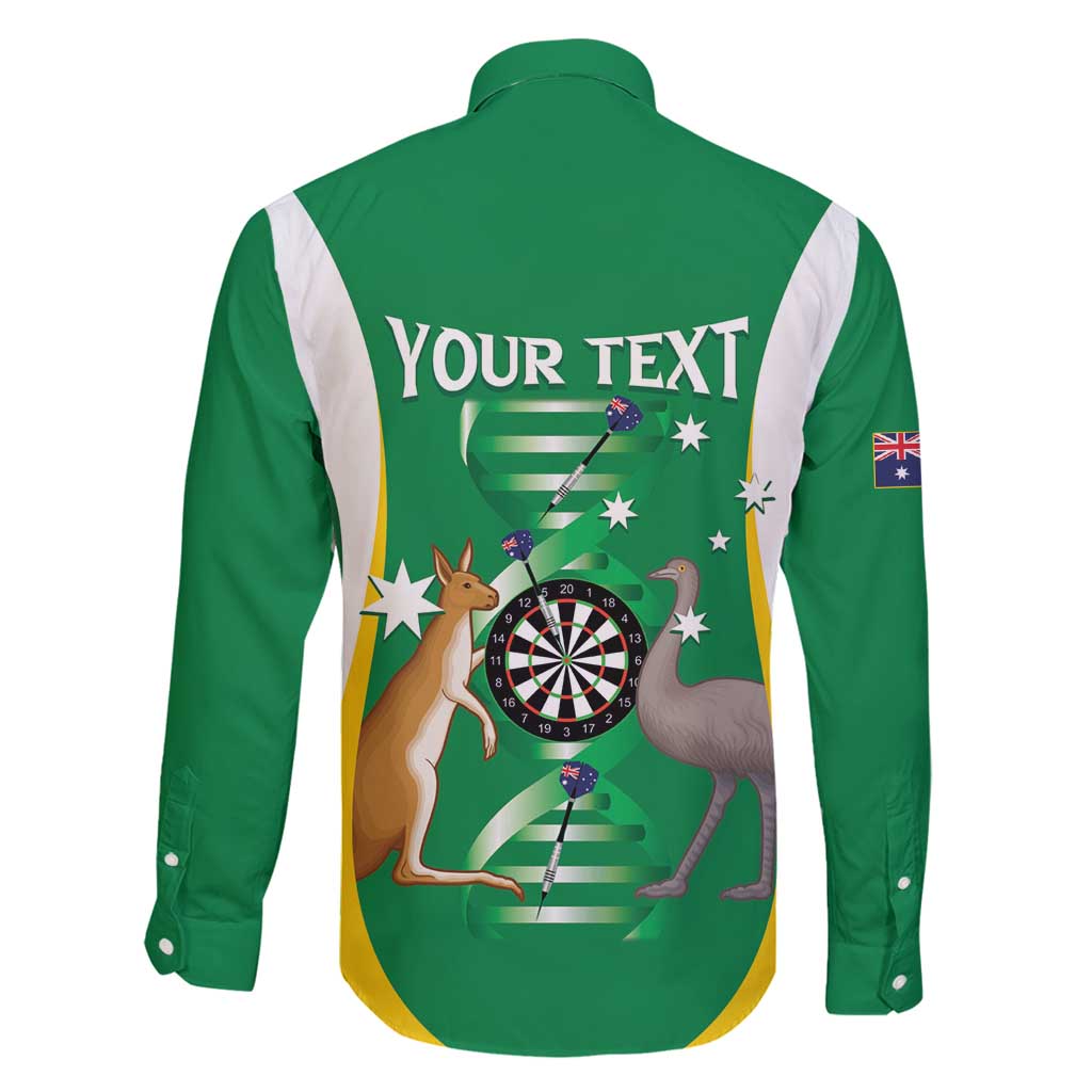 Personalised Australia Darts Family Matching Off Shoulder Maxi Dress and Hawaiian Shirt Aussie Its In My DNA National Color - Aussie Hoodie
