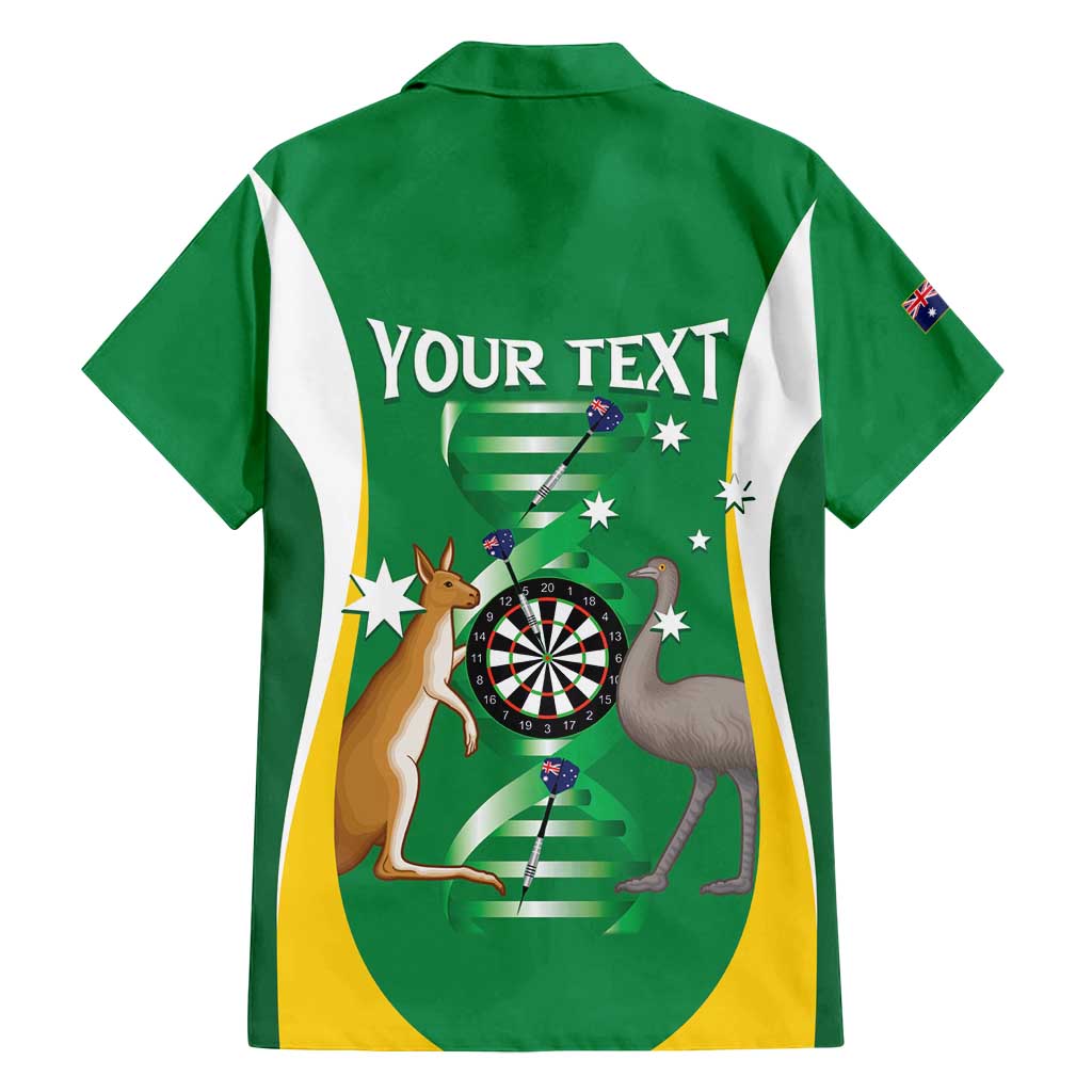 Personalised Australia Darts Family Matching Off Shoulder Short Dress and Hawaiian Shirt Aussie Its In My DNA National Color - Aussie Hoodie