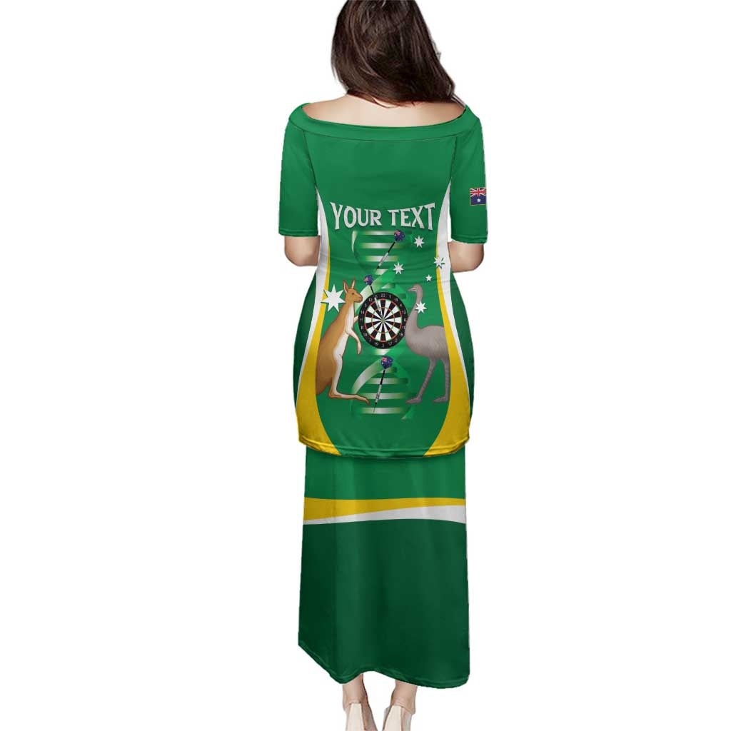 Personalised Australia Darts Family Matching Puletasi and Hawaiian Shirt Aussie Its In My DNA National Color - Aussie Hoodie