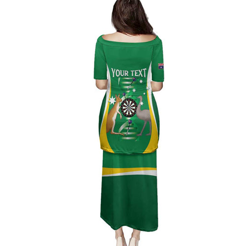 Personalised Australia Darts Family Matching Puletasi and Hawaiian Shirt Aussie Its In My DNA National Color - Aussie Hoodie