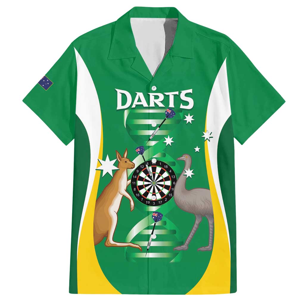 Personalised Australia Darts Family Matching Short Sleeve Bodycon Dress and Hawaiian Shirt Aussie Its In My DNA National Color - Aussie Hoodie