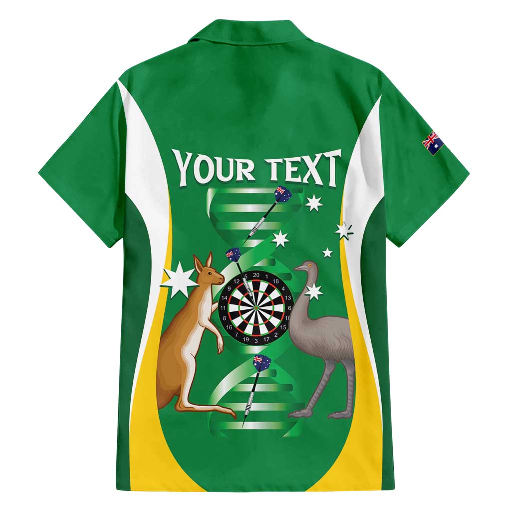 Personalised Australia Darts Family Matching Short Sleeve Bodycon Dress and Hawaiian Shirt Aussie Its In My DNA National Color - Aussie Hoodie