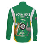 Personalised Australia Darts Family Matching Short Sleeve Bodycon Dress and Hawaiian Shirt Aussie Its In My DNA National Color - Aussie Hoodie