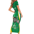 Personalised Australia Darts Family Matching Short Sleeve Bodycon Dress and Hawaiian Shirt Aussie Its In My DNA National Color - Aussie Hoodie