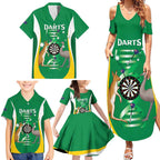 Personalised Australia Darts Family Matching Summer Maxi Dress and Hawaiian Shirt Aussie Its In My DNA National Color - Aussie Hoodie
