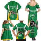 Personalised Australia Darts Family Matching Summer Maxi Dress and Hawaiian Shirt Aussie Its In My DNA National Color - Aussie Hoodie