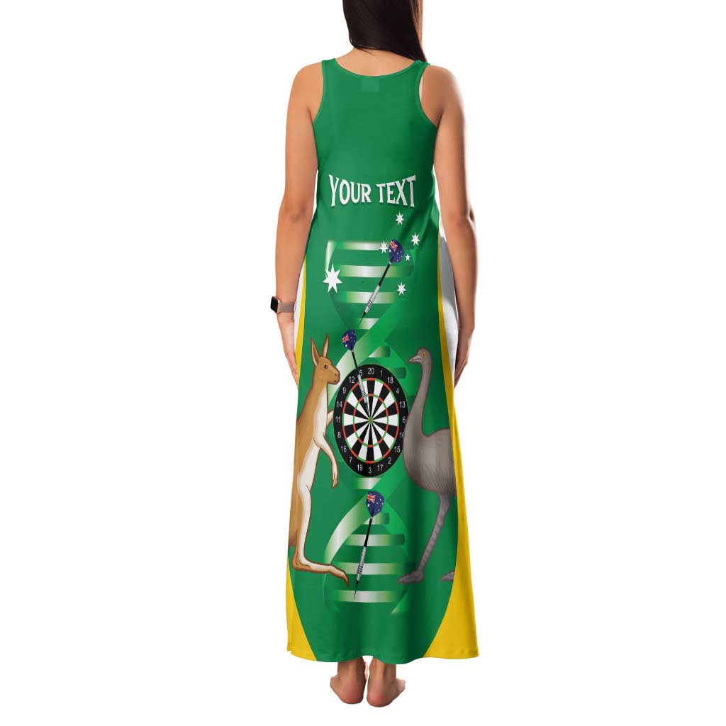 Personalised Australia Darts Family Matching Tank Maxi Dress and Hawaiian Shirt Aussie Its In My DNA National Color - Aussie Hoodie