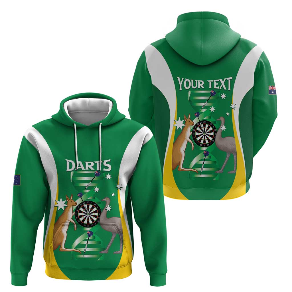 Personalised Australia Darts Hoodie Aussie Its In My DNA National Color - Aussie Hoodie