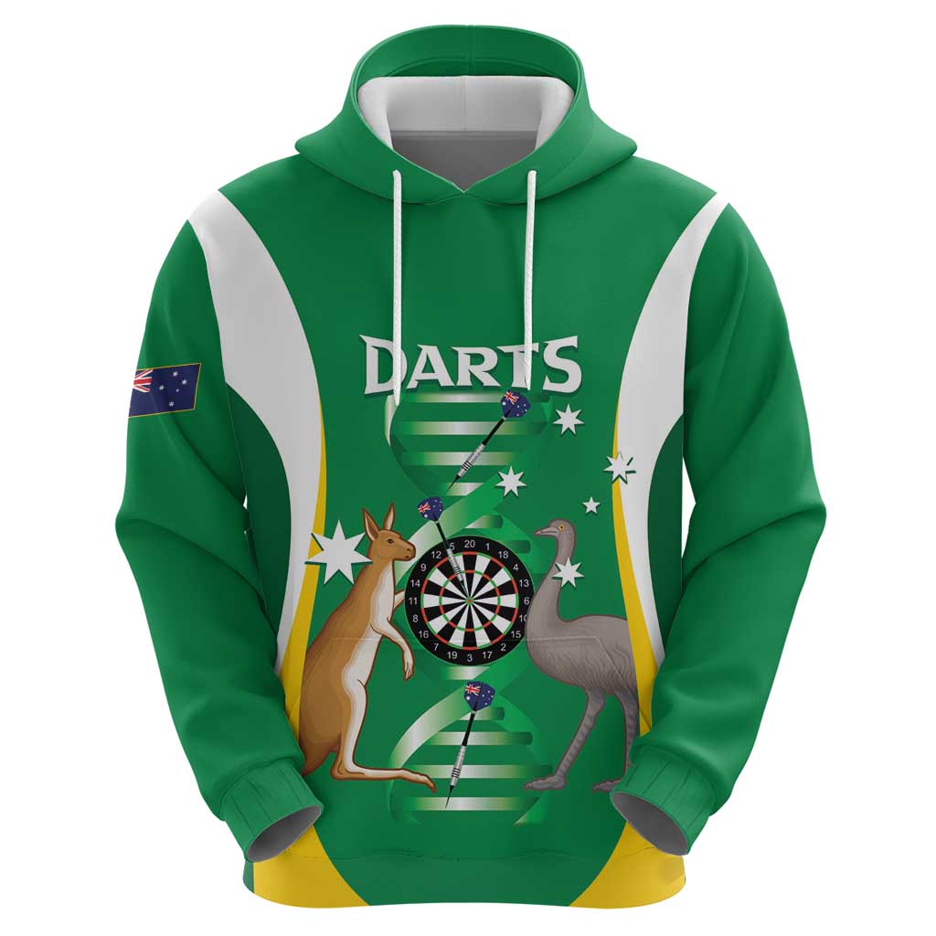 Personalised Australia Darts Hoodie Aussie Its In My DNA National Color - Aussie Hoodie