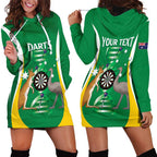 Personalised Australia Darts Hoodie Dress Aussie Its In My DNA National Color - Aussie Hoodie