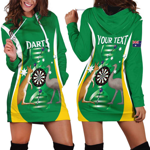 Personalised Australia Darts Hoodie Dress Aussie Its In My DNA National Color - Aussie Hoodie